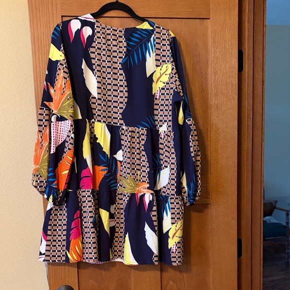 Colorful Patterned Mini Dress - Picture 2 of 2